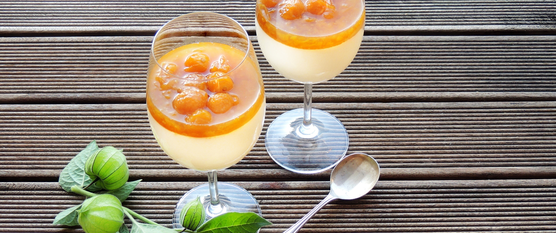 Vanilla Panna Cotta with a Verjuice-Gooseberry Compote